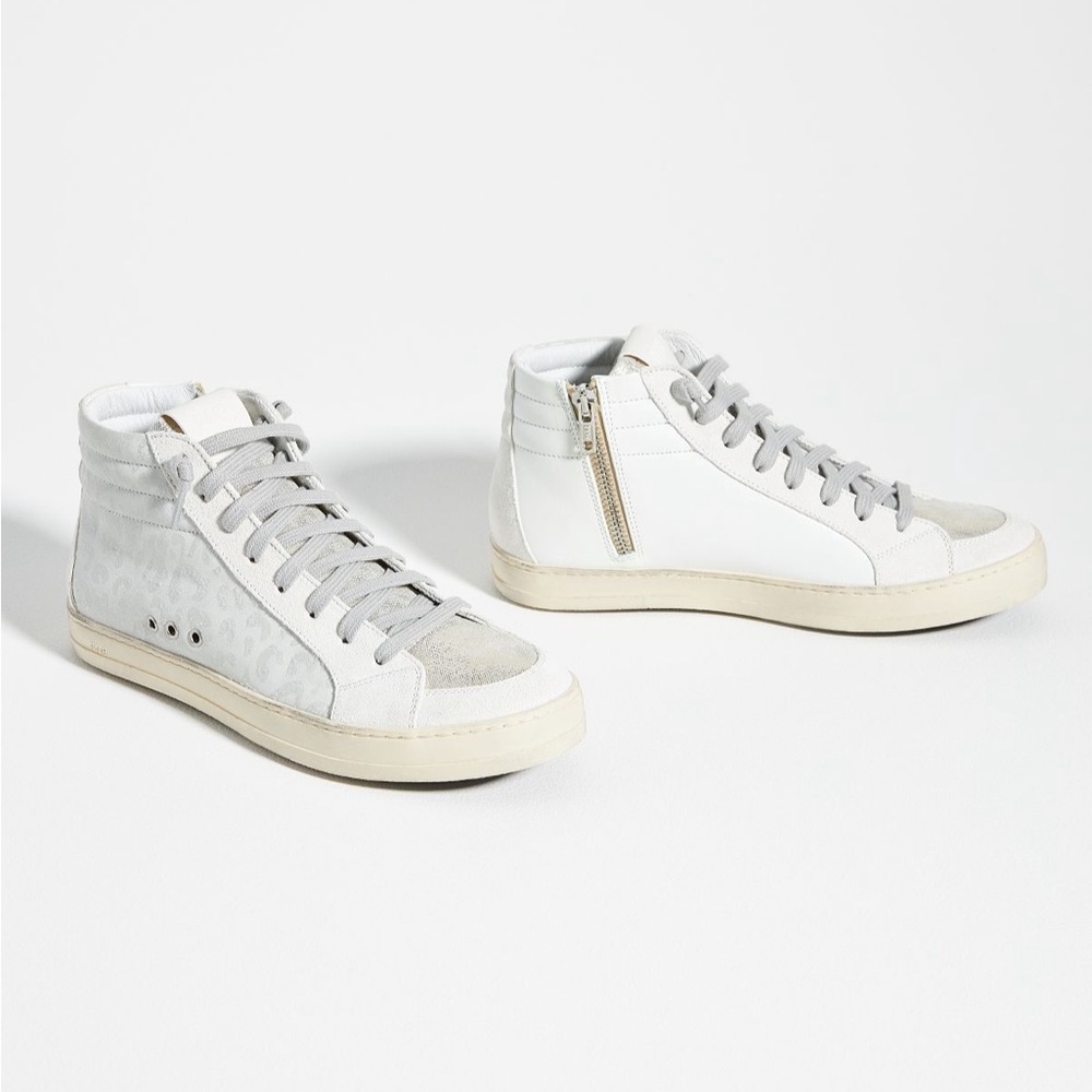 P448 Gently Used High-Top Sneakers with Animal Print